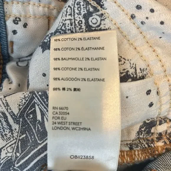 Pilcro Anthropologie distressed patchwork boyfriend denim shorts 28 boho western - Picture 7 of 7
